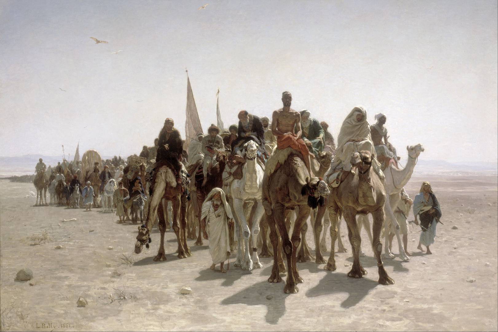 Белли Леон. Пилигримы, идущие в Мекку. 1861