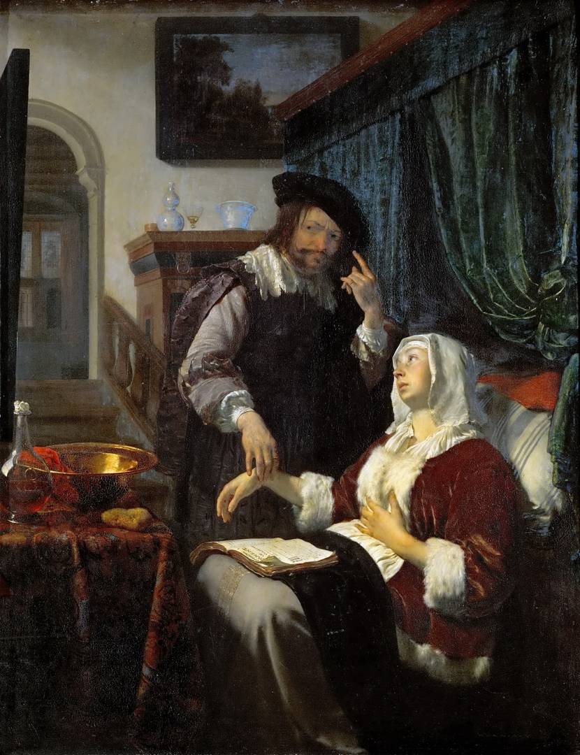 Франс ван Мирис (старший). Визит доктора. 1657