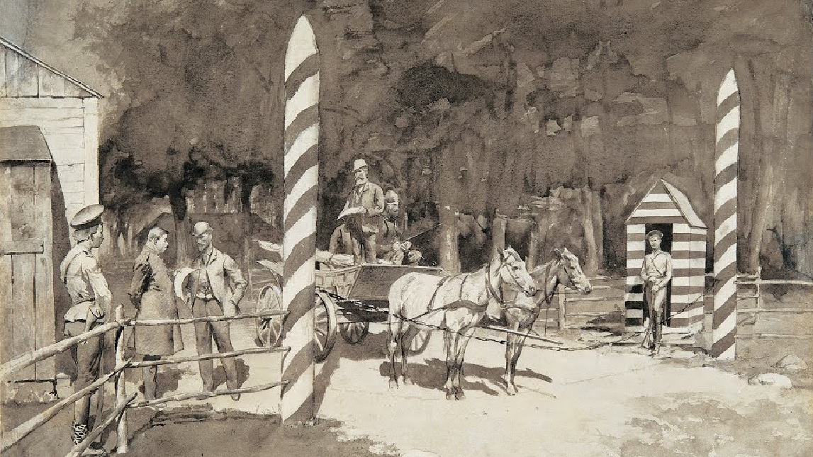Фредерик Ремингтон. Пограничная стража и таможня (Фрагмент). 1892