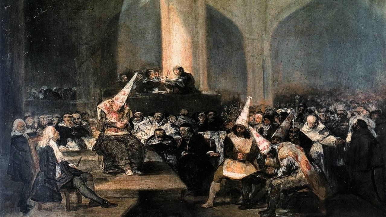 Франсиско де Гойя. Трибунал инквизиции. 1819 (фрагмент)