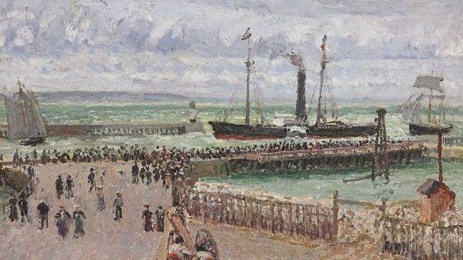 Аллея Камиль Писсарро. Пейзаж в порту. 1903