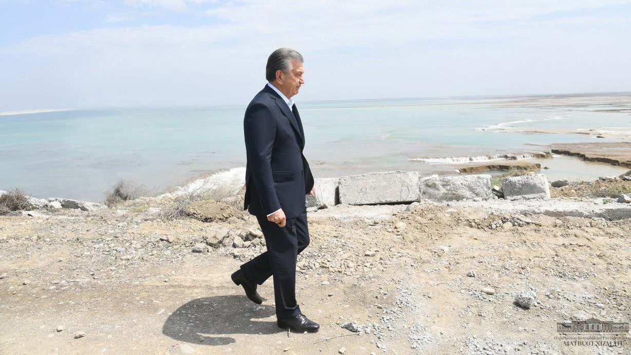 Сардобинское водохранилище посетил президент Узбекистана Ш. Мирзиёёв