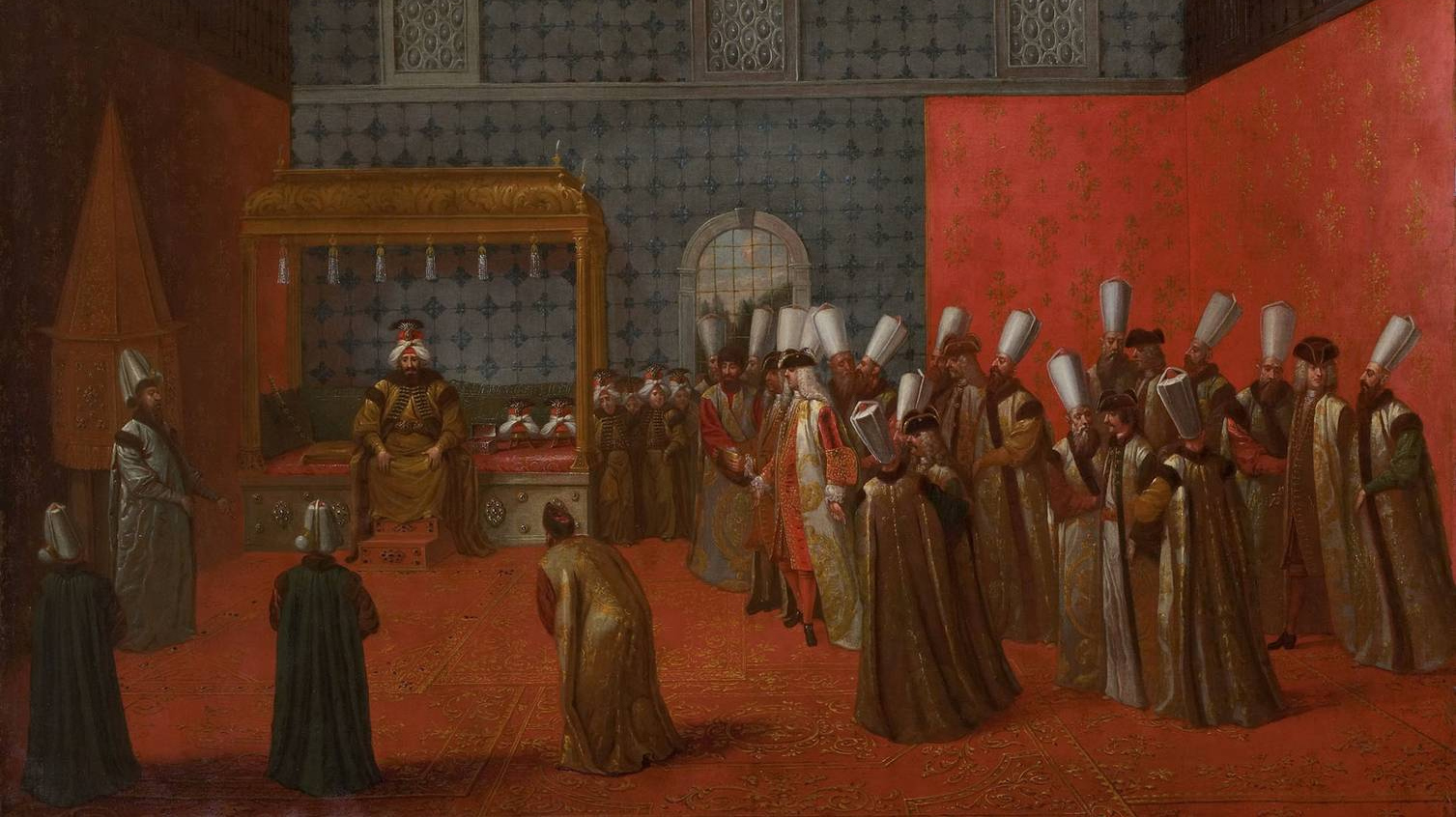 Жан Батист Ванмур . Аудиенция у султана Ахмата III.  1724 год