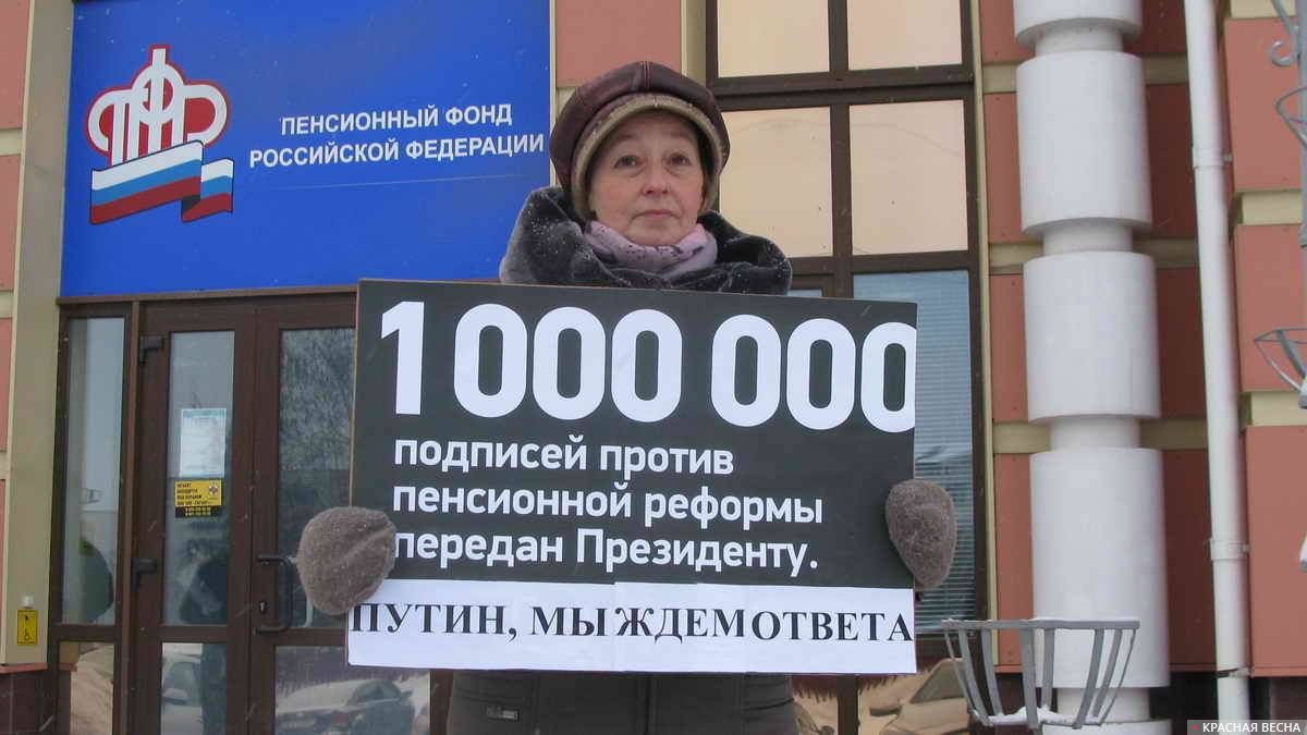 Вологда. Пикет против пенсионной реформы 27 декабря 2018 года