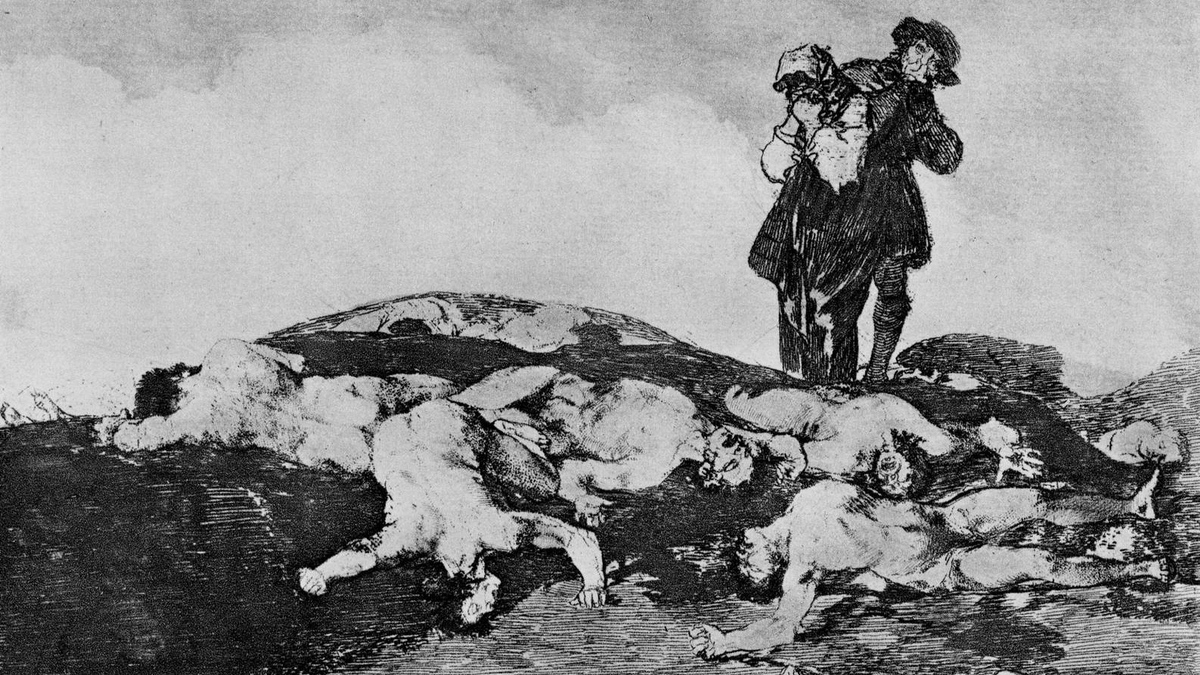 Франсиско Гойя. Хоронить и молчать (Бедствия войны). 1814 год