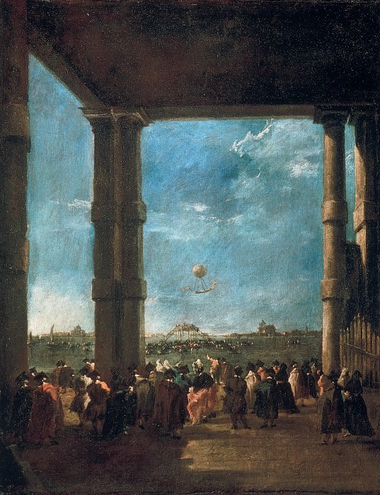 Франческо Гварди. Полет воздушного шара графа Дзамбеккари. 1784