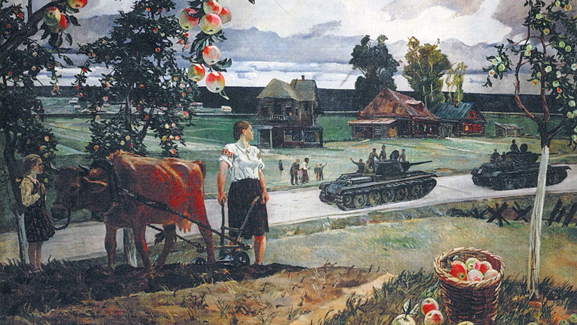 Александр Дейнека. Едут на войну. 1944