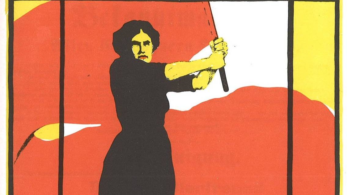 Немецкий плакат о борьбе женщин за свои права (фрагмент). 8 марта 1914 года