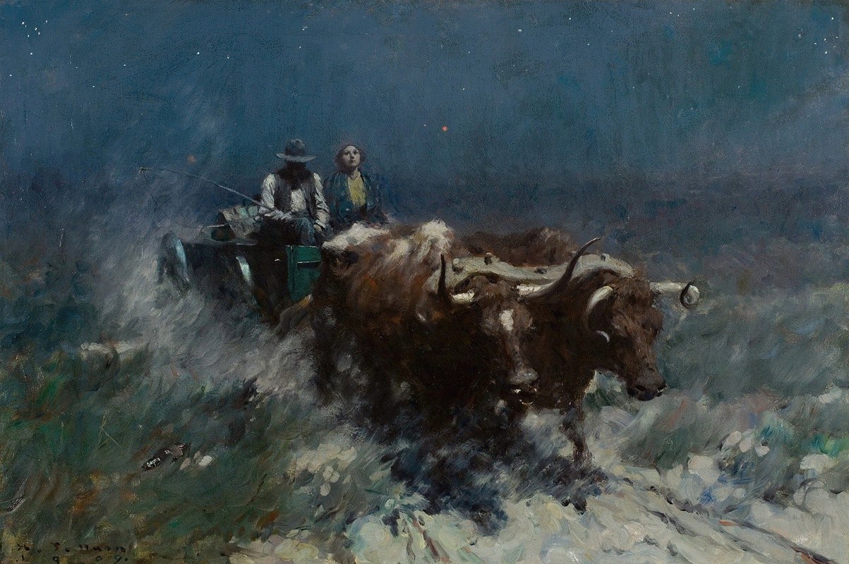 Харви Томас Данн. Фермеры прерий едут домой. 1909