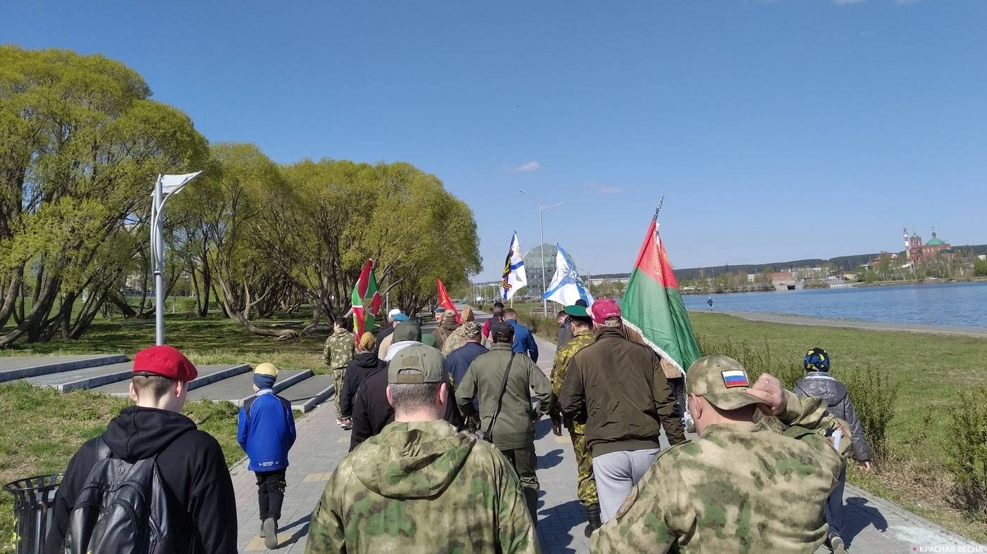 Шествие ветеранов локальных войн в Первоуральске