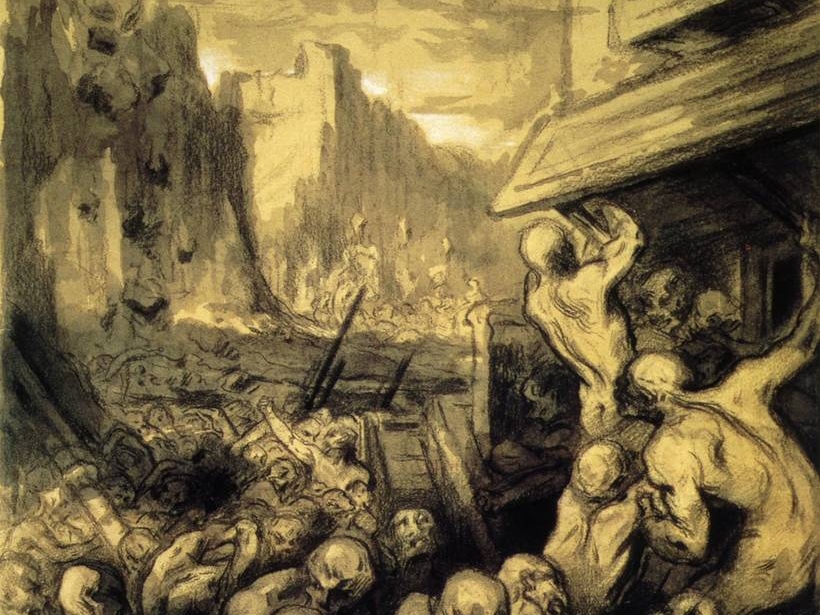 Оноре Домье. Бунт, или сцены революции, или уничтожение Содома (фрагмент)