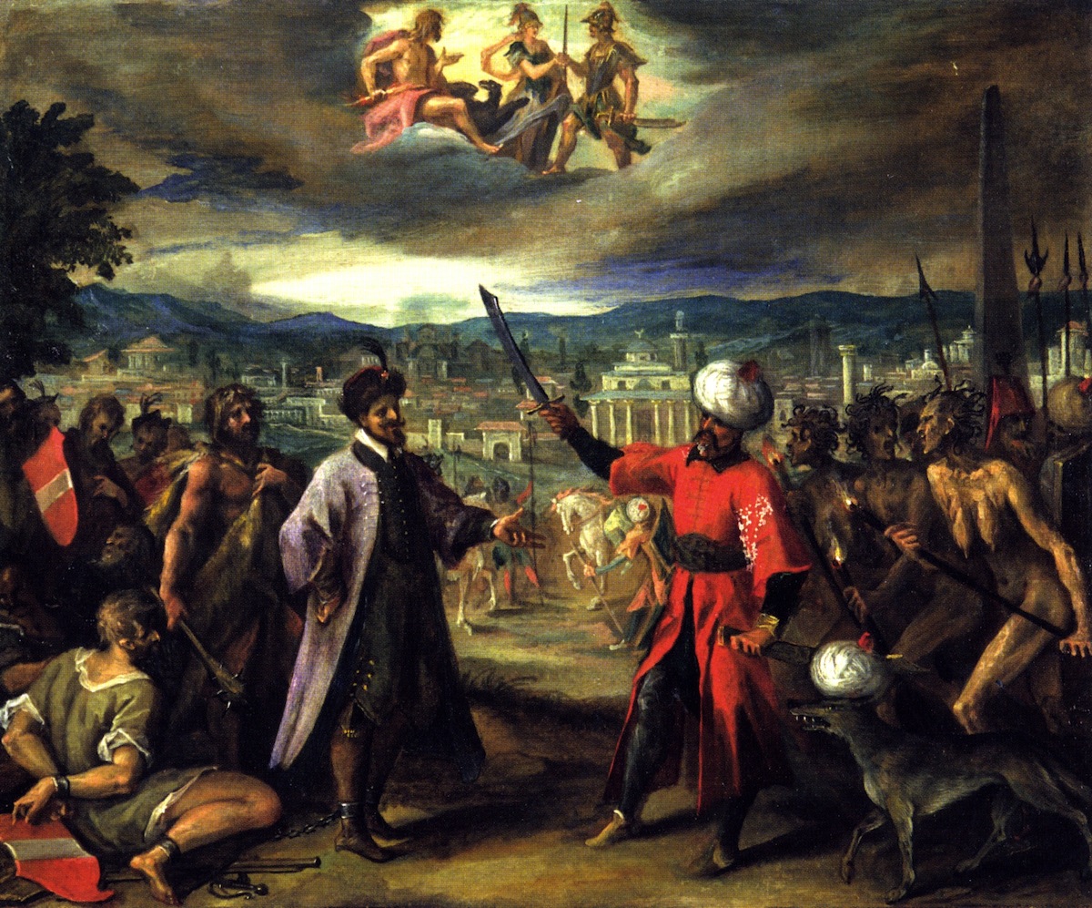 Ханс фон Аахен. 5 аллегорий Турецких Войн — объявление войны под Константинополем. 1604