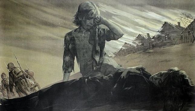 Виктор Корецкий. Не уйти фашистскому зверю от расплаты! (фрагмент). 1942