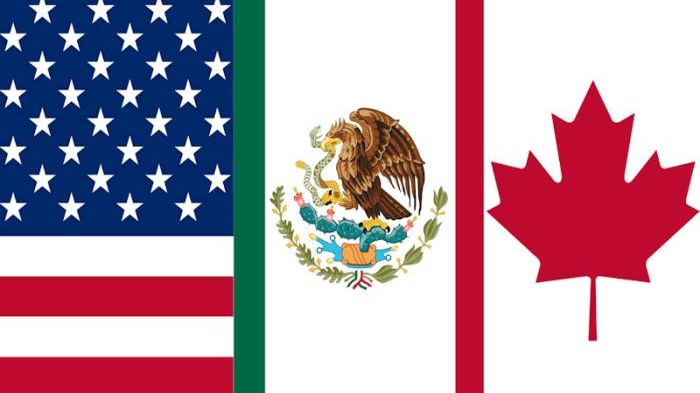 Флаги стран-участниц NAFTA