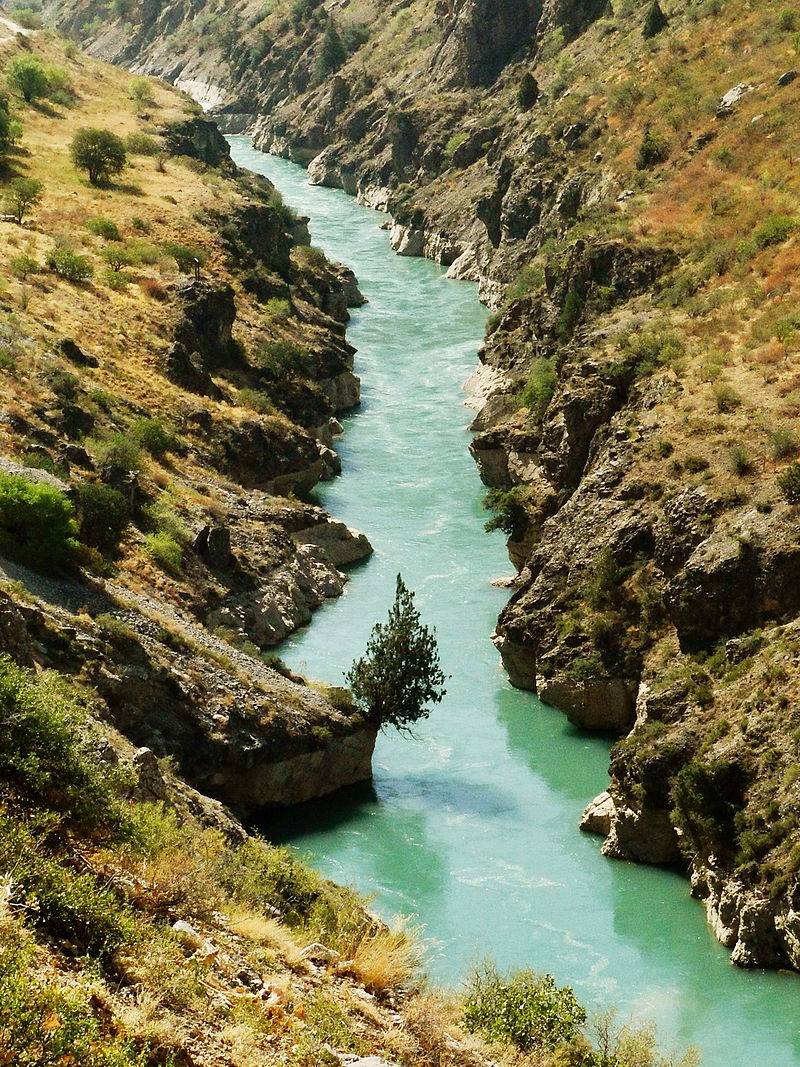 Река Чаткал, нижнее течение