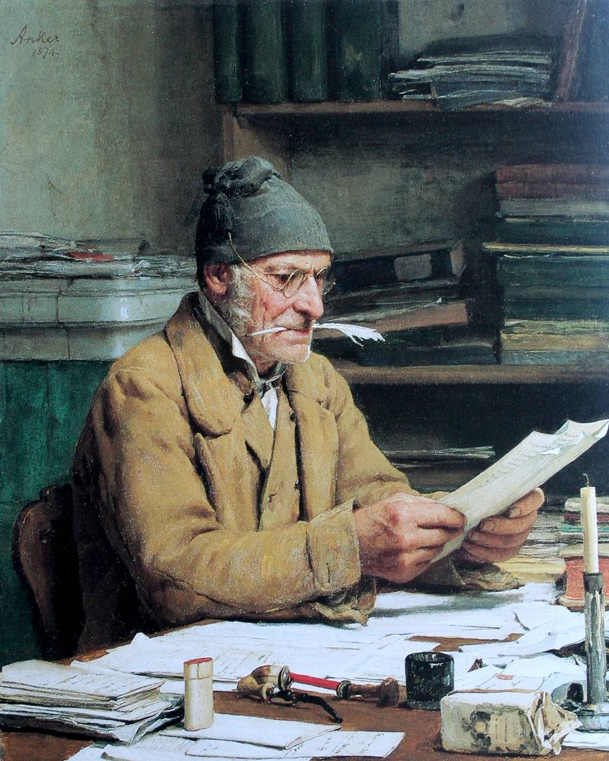 Альберт Анкер. Сельский писарь. 1874