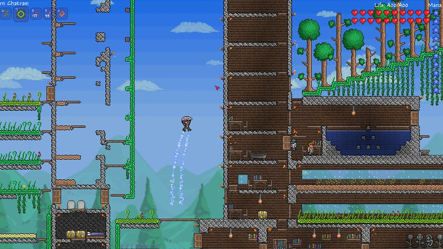 Terraria как сломать стену