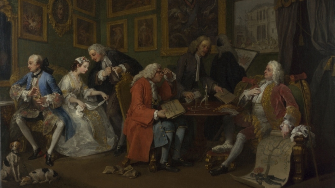 Уильям Хогарт. Модный брак. Часть 1. Брачный контракт. 1743