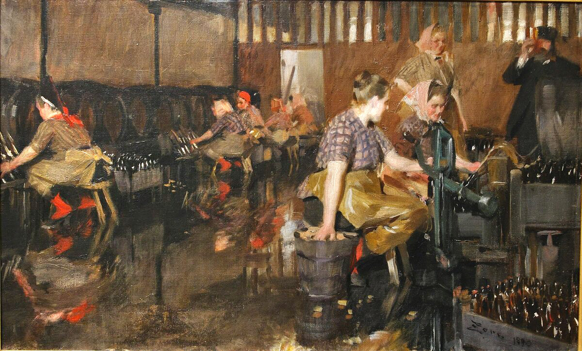 Андрес Цорн. Фабрика пива. 1890
