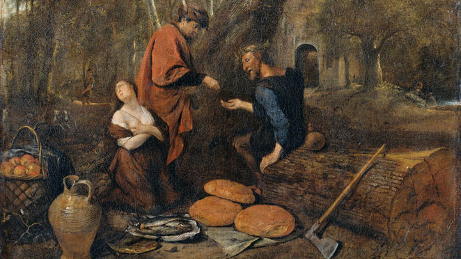 Ян Хавикзун Стен. Эрисихтон продает свою дочь в рабство 1650-1660