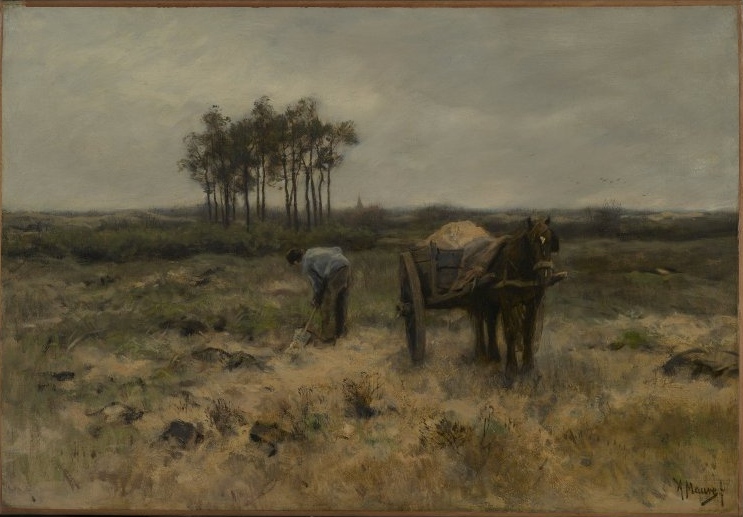 Антон Мауве. Повозка с песком. 1875