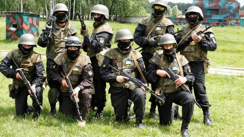 Бойцы украинского карательного батальон «Донбасс»