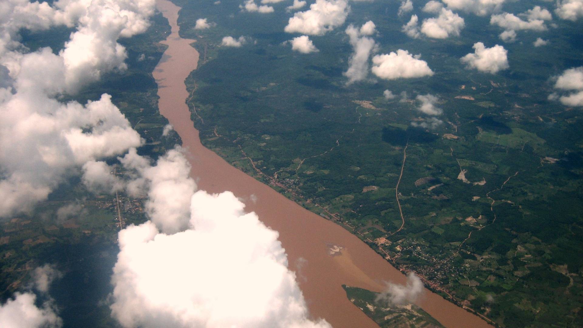 Река Меконг на территории Лаоса