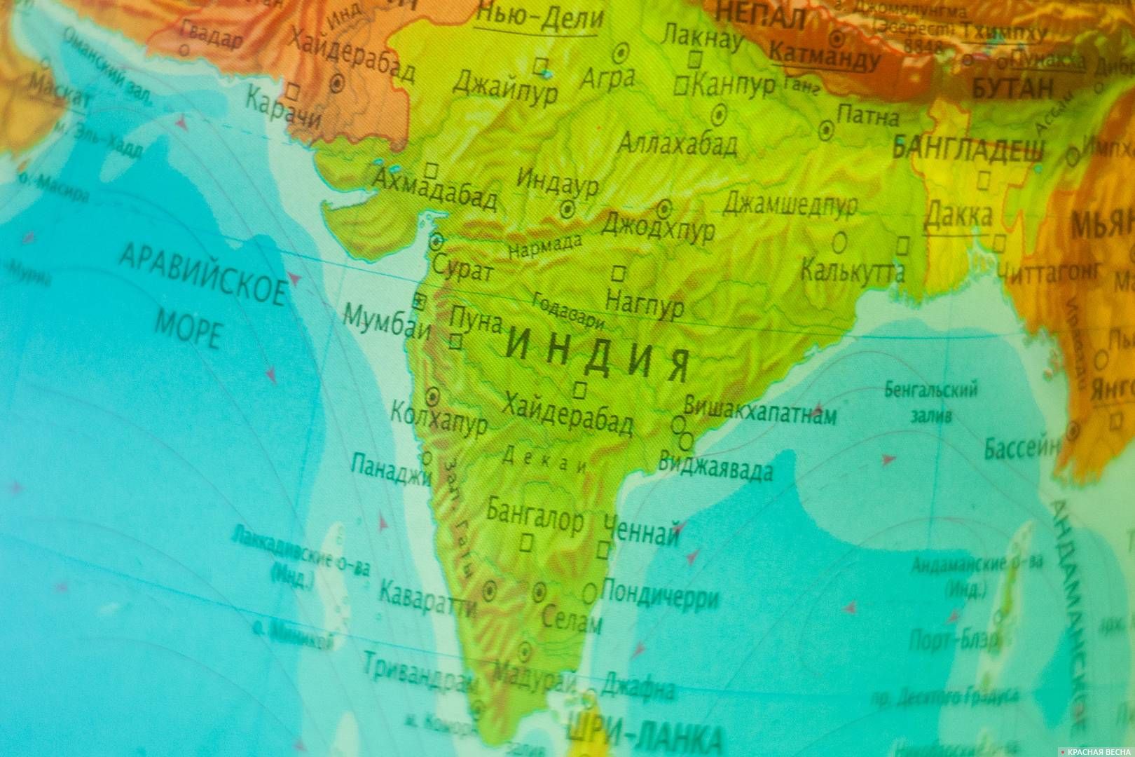 Индия на карте мира