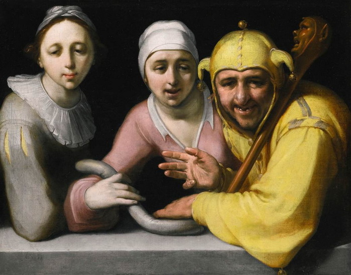 Корнелис ван Харлем. Дурак с двумя женщинами. 1595