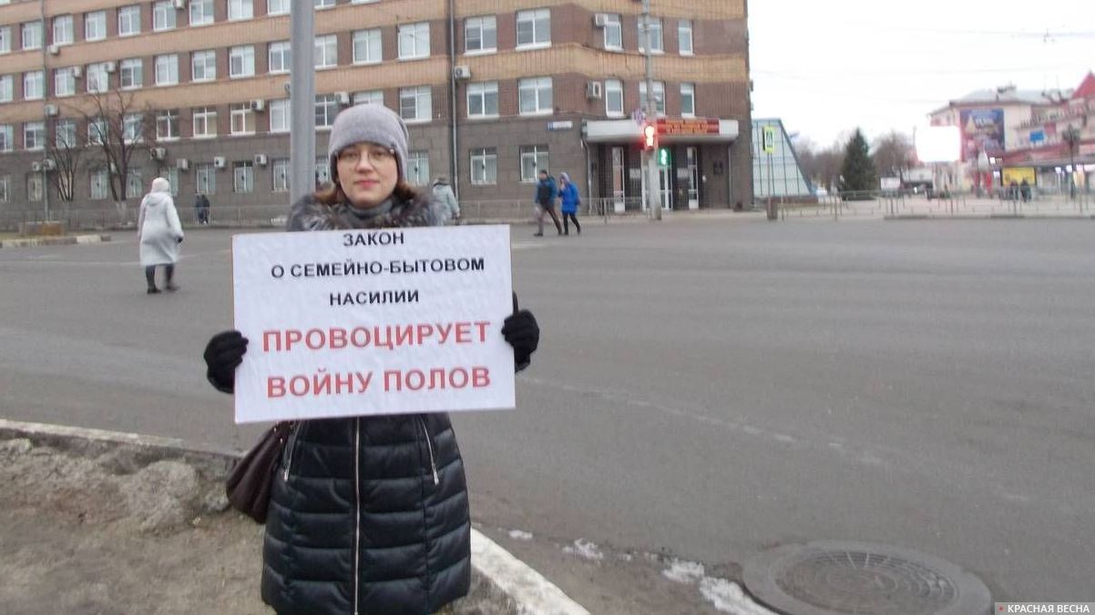 Пикет против закона о семейно-бытовом насилии, г. Вологда