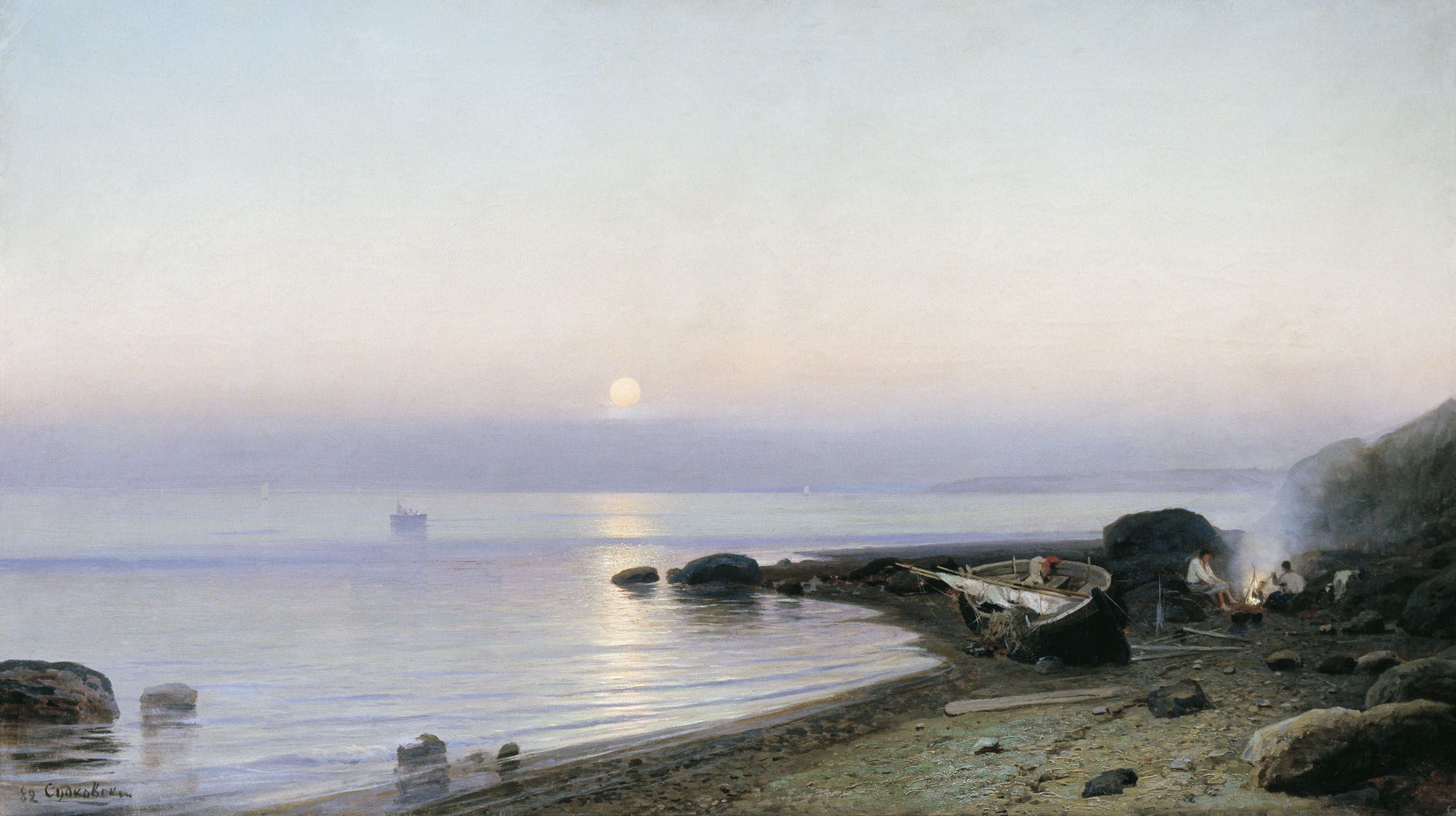 Судковский Руфин. На берегу моря. 1882.