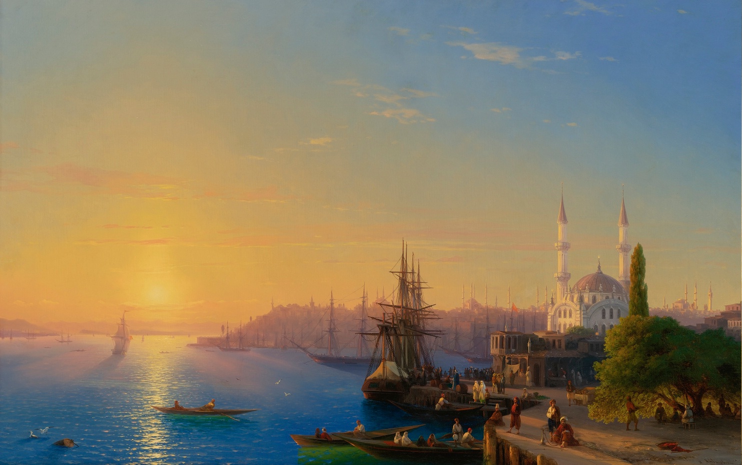 Иван Айвазовский. Вид Константинополя и Босфора. 1856