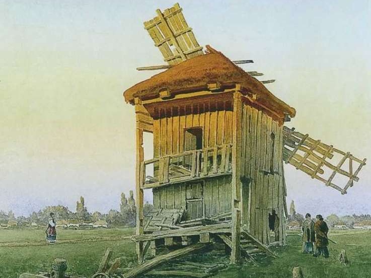 Владимир Маковский. Ветряная мельница (фрагмент). 1881