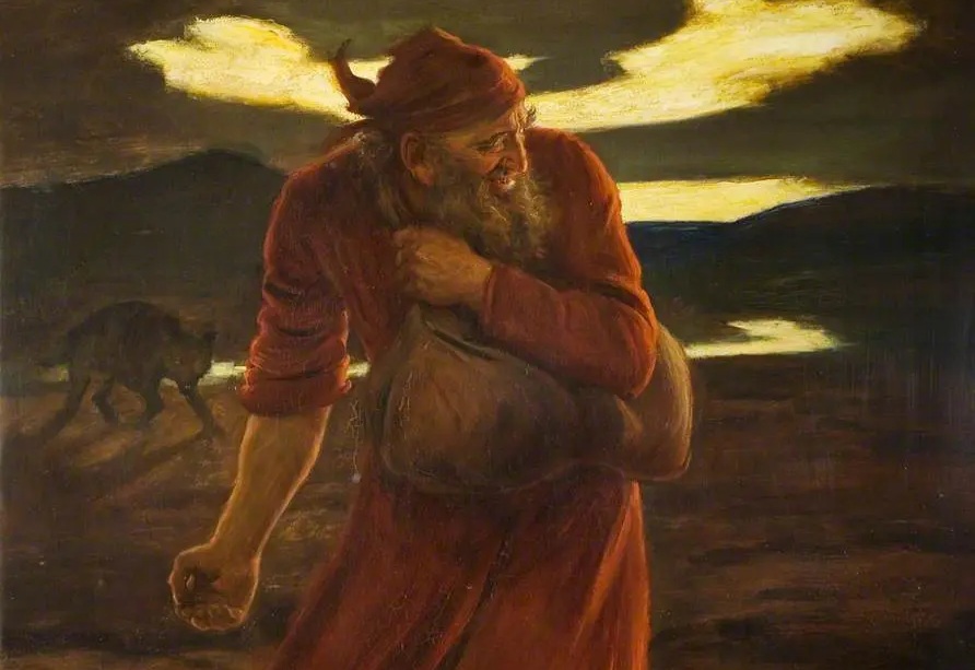 Джон Эверетт Милле. Пришел враг его и посеял между пшеницею плевелы. Евангелие от Матвея (фрагмент). 1865