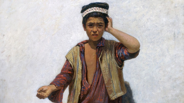 Михаил Боткин. Мальчик, просящий милостыню (фрагмент). Конец XIX — начало ХХ вв.