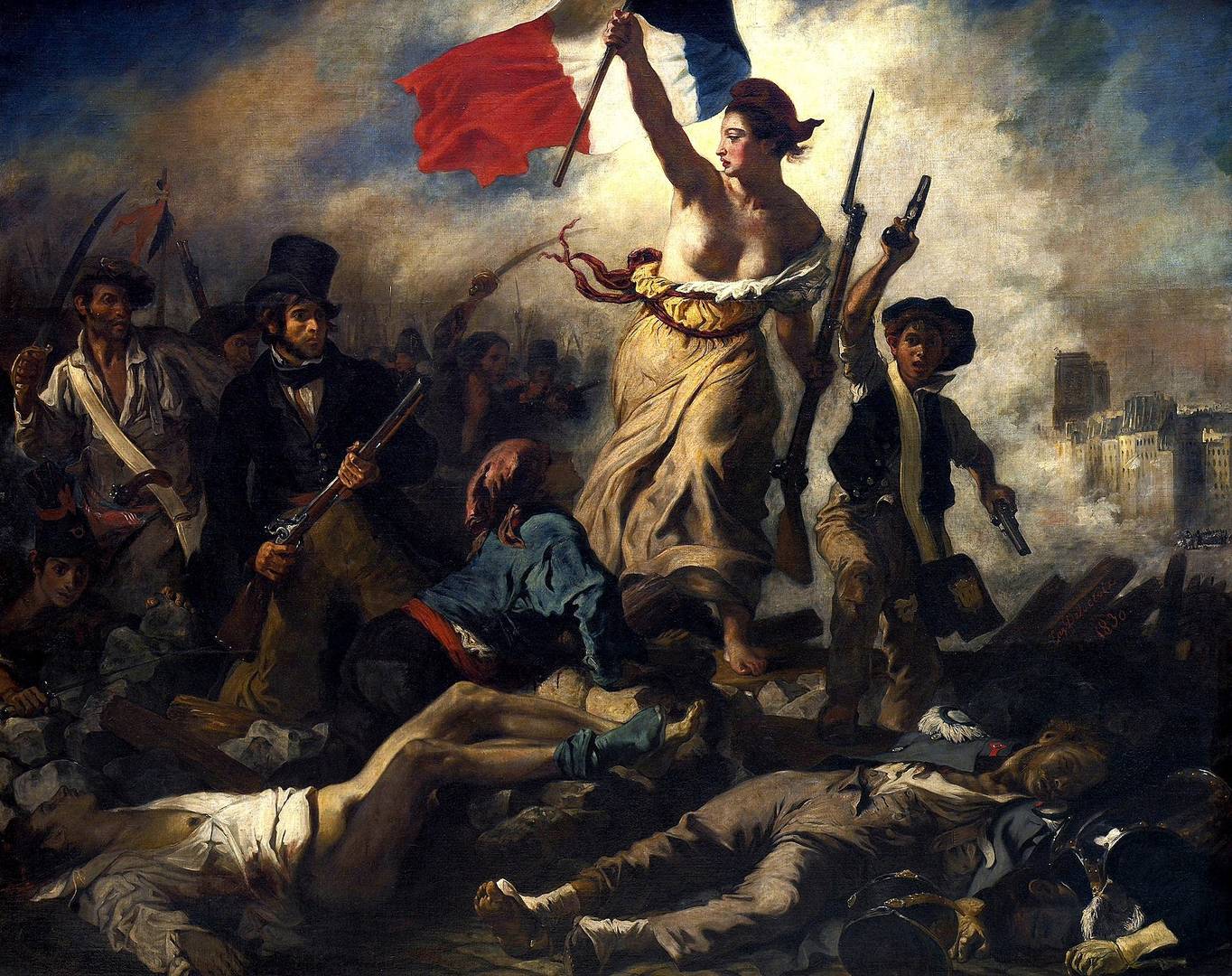 Свобода, ведущая народ, Эжен Делакруа, 1830, Лувр