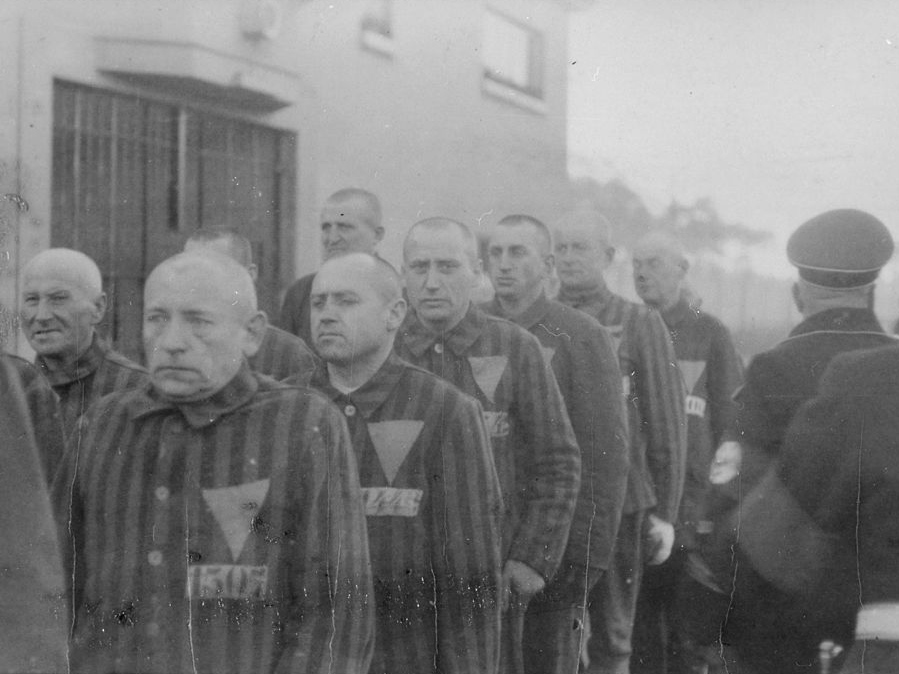 Группа заключённых концлагеря Заксенхаузен. 1938