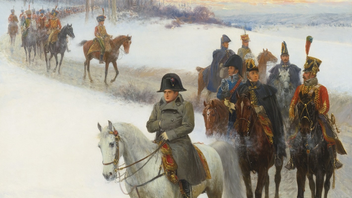 Ян Хельминский (1851–1925). Наполеон ведёт армию (фрагмент)