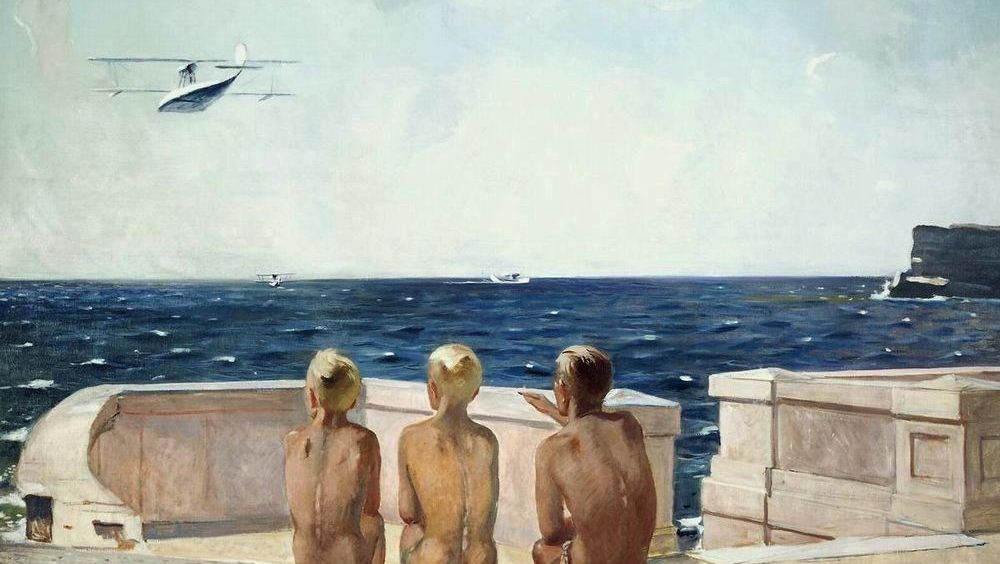 Александр Дейнека. Будущие летчики. 1938 (фрагмент)