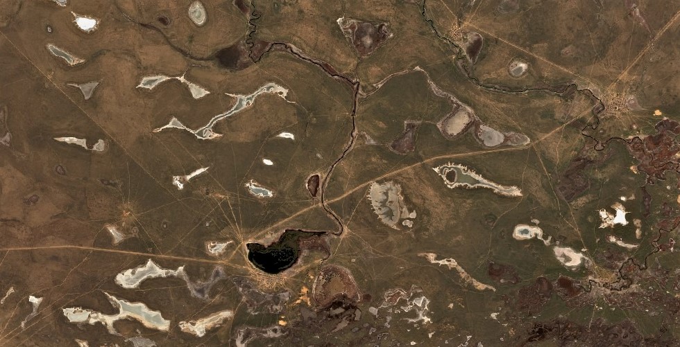 озёр Камыш-Самар со спутника Sentinel-2
