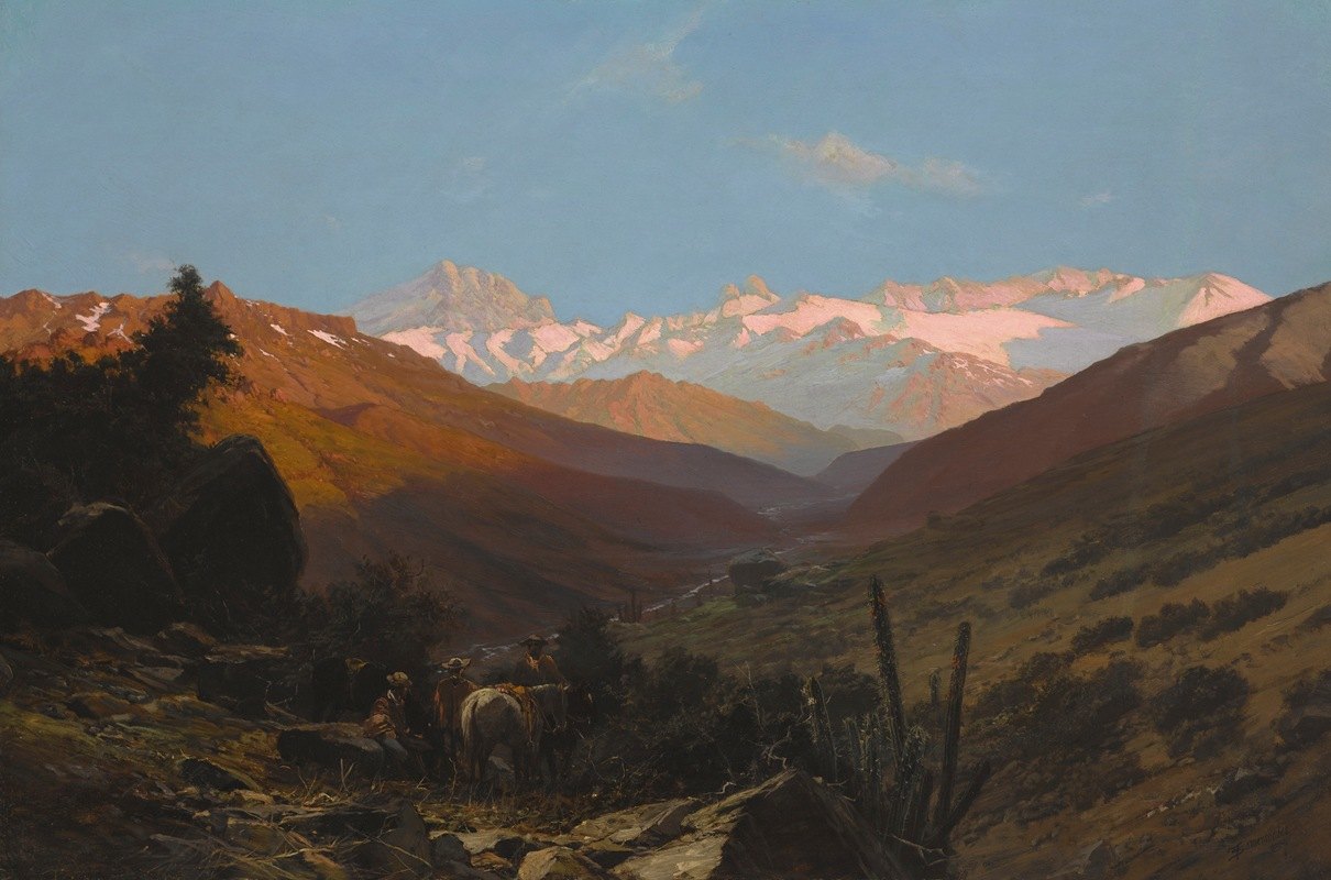 Томас Жак Сомерскейлс Вид в Андах, Чили (1887) 