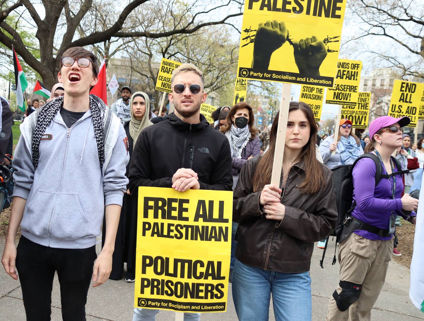 Студенты на митинге в поддержку Палестины. Вашингтон. Март 2024