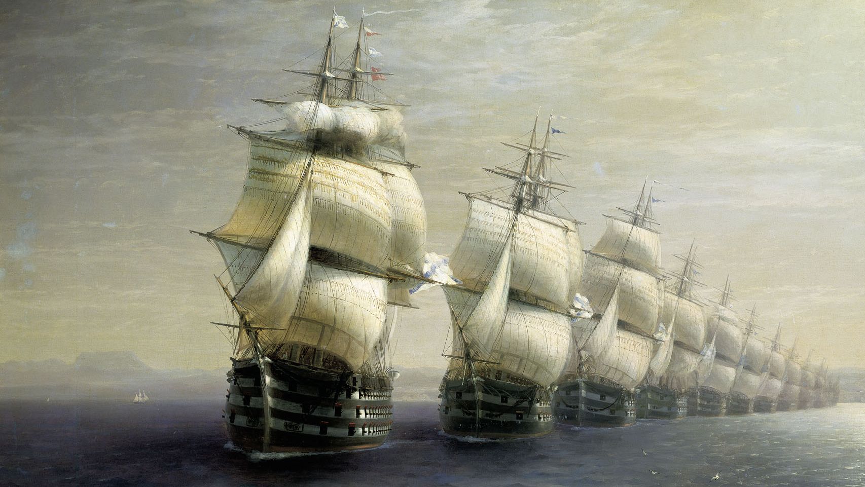 И.К. Айвазовский. Смотр Черноморского флота в 1849 году