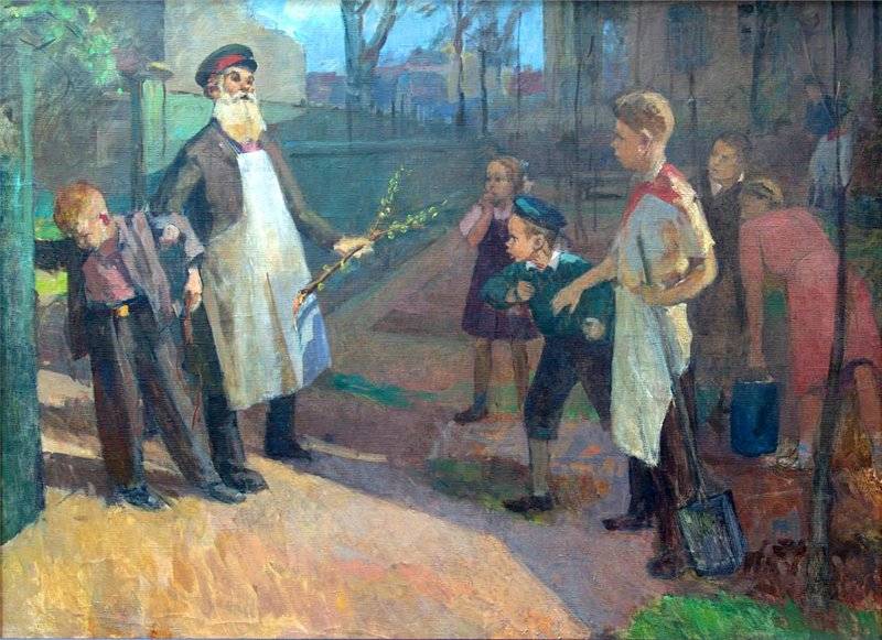 Ф.П. Решетников. Поймали нарушителя. 1950