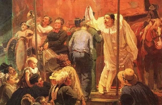Виктор Васнецов. Балаганы в окрестностях Парижа (фрагмент). 1877