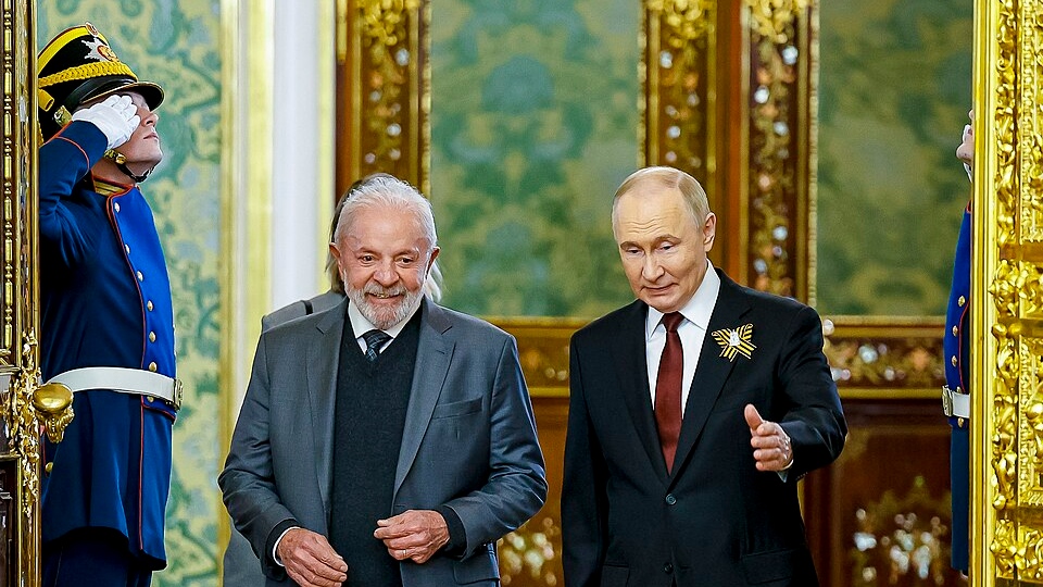 Лула да Силва и Владимир Путин, 9 мая 2025