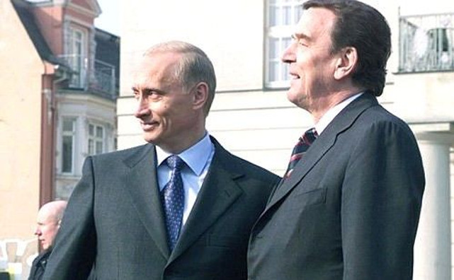 Владимир Путин и Герхард Шредер