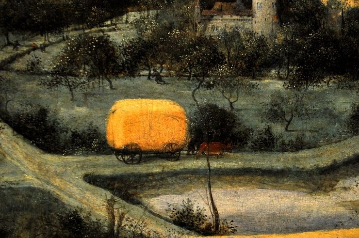 Питер Брейгель. Жатва (фрагмент). 1565