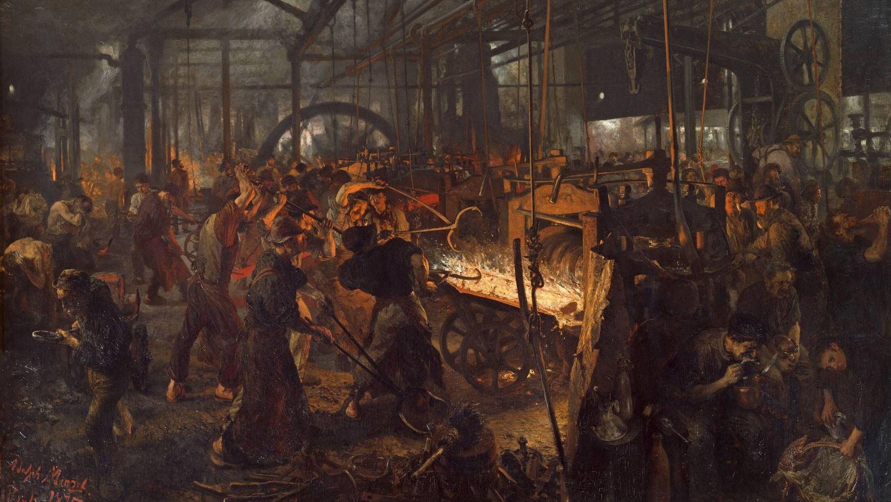 Адольф фон Менцель. Железопрокатный завод. 1875
