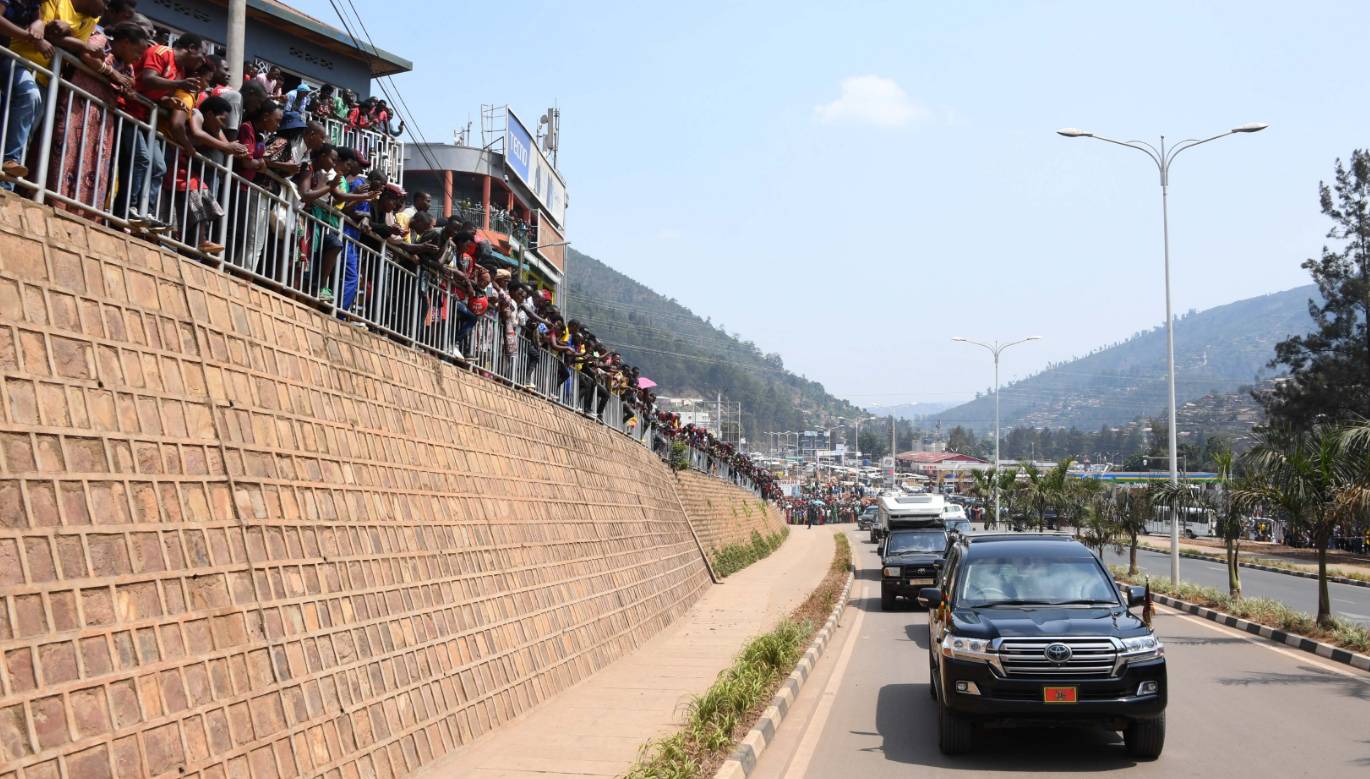 Автомобиль Йовери Мусевени в Руанде